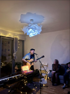 live music from someone's living room in Berlin