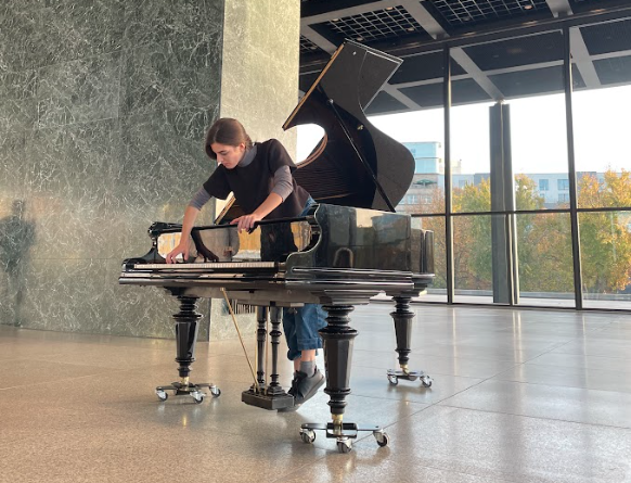 A performance at the Neue nationalgalerie in Berlin