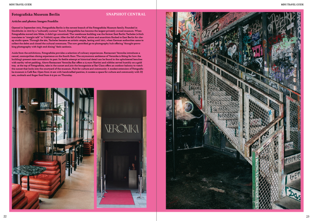 Fotografiska museum in Berlin. Article for our magazine