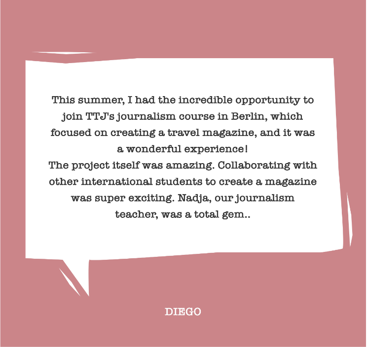 Diego was part of our August 2024 journalism programme in Berlin and this is his testimonial