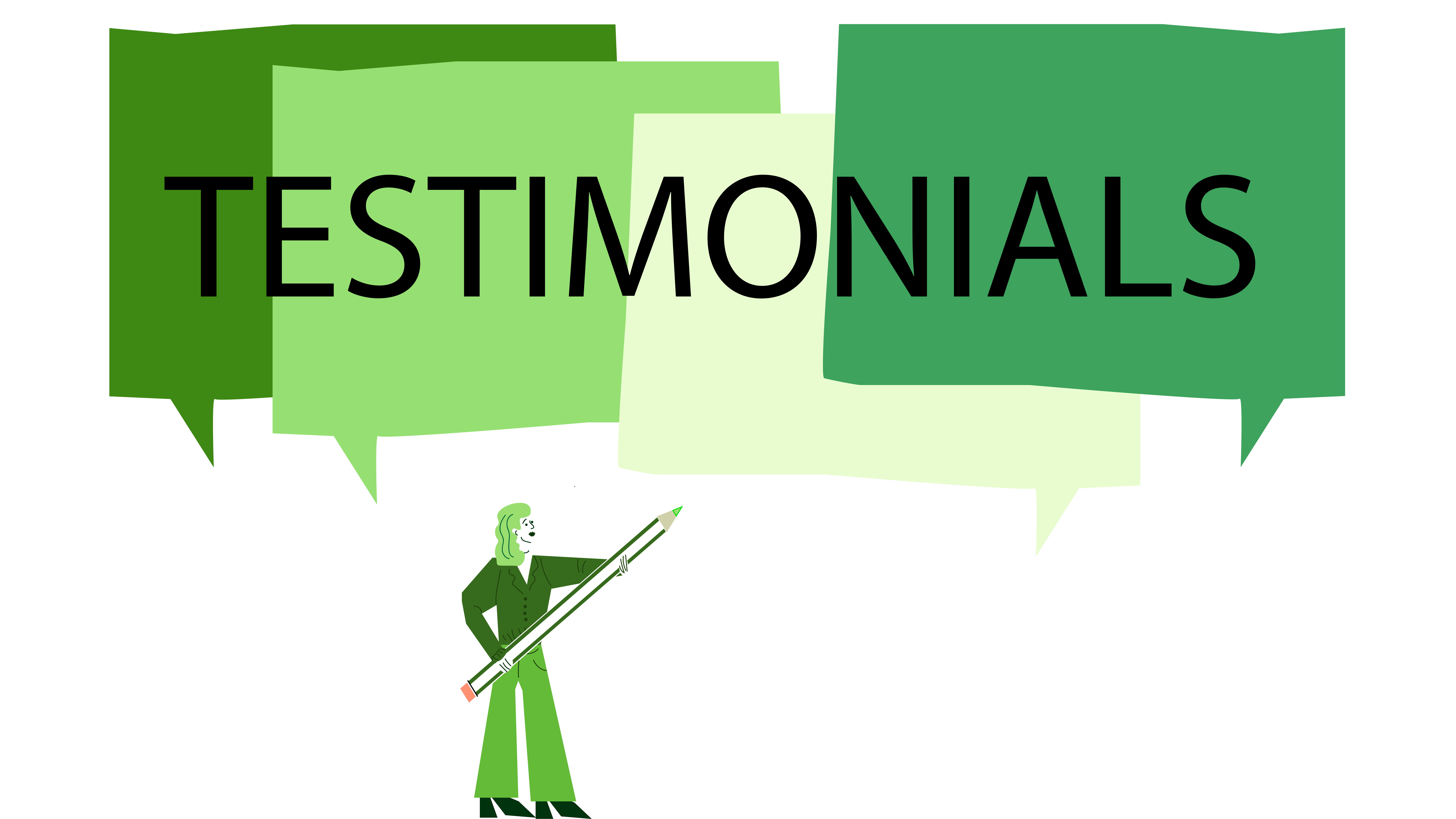 The banner for our testimonials page