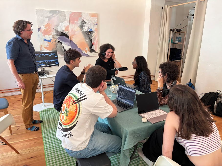 Podcasting course group photo from July 2026