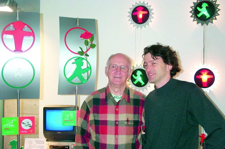 Markus Heckhausen and Karl Peglau the two people behind the Ampelmann
